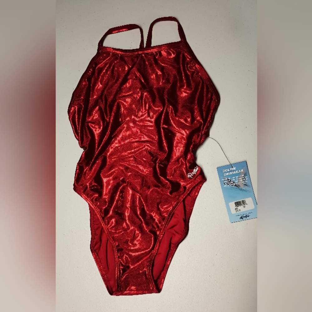 Women's Dolfin Metallic Red Swimsuit size 38